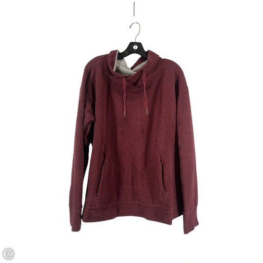 Sweatshirt Collar By Clothes Mentor In Maroon, Size: 2x