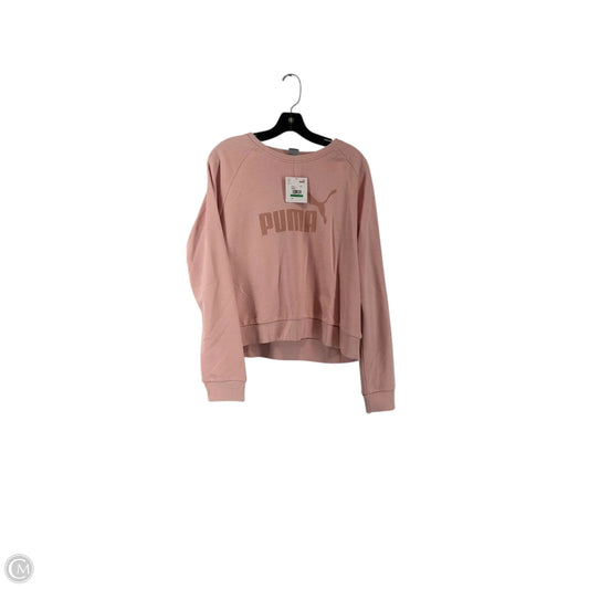 Sweatshirt Crewneck By Puma In Pink, Size: L