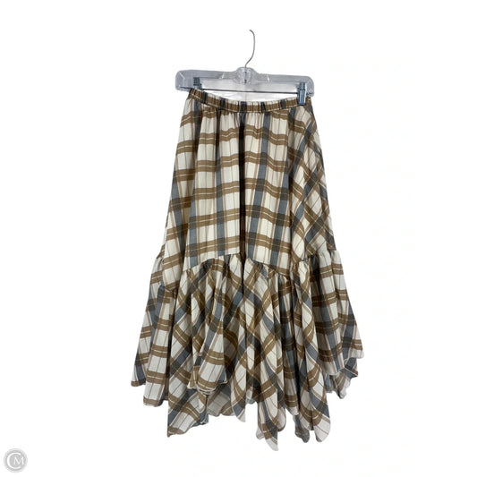 Skirt Maxi By Blu Pepper In Cream & Grey, Size: S