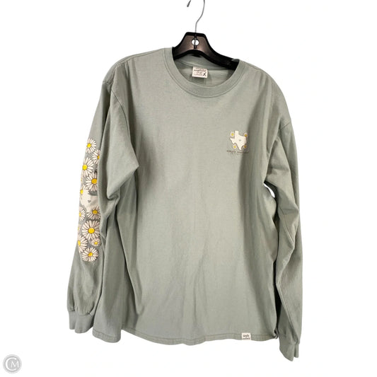 Top Long Sleeve By Clothes Mentor In Green, Size: L