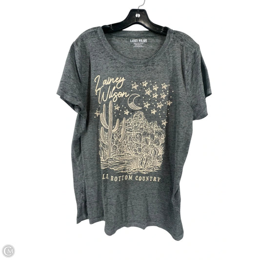 Top Short Sleeve By Clothes Mentor In Grey, Size: L