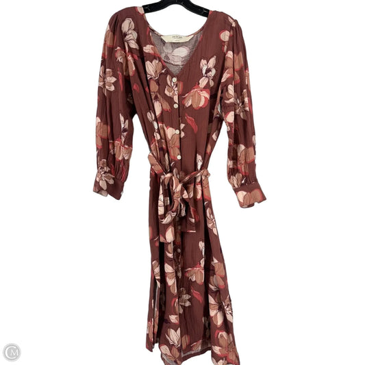 Dress Casual Midi By Peace Love World In Pink, Size: Mp
