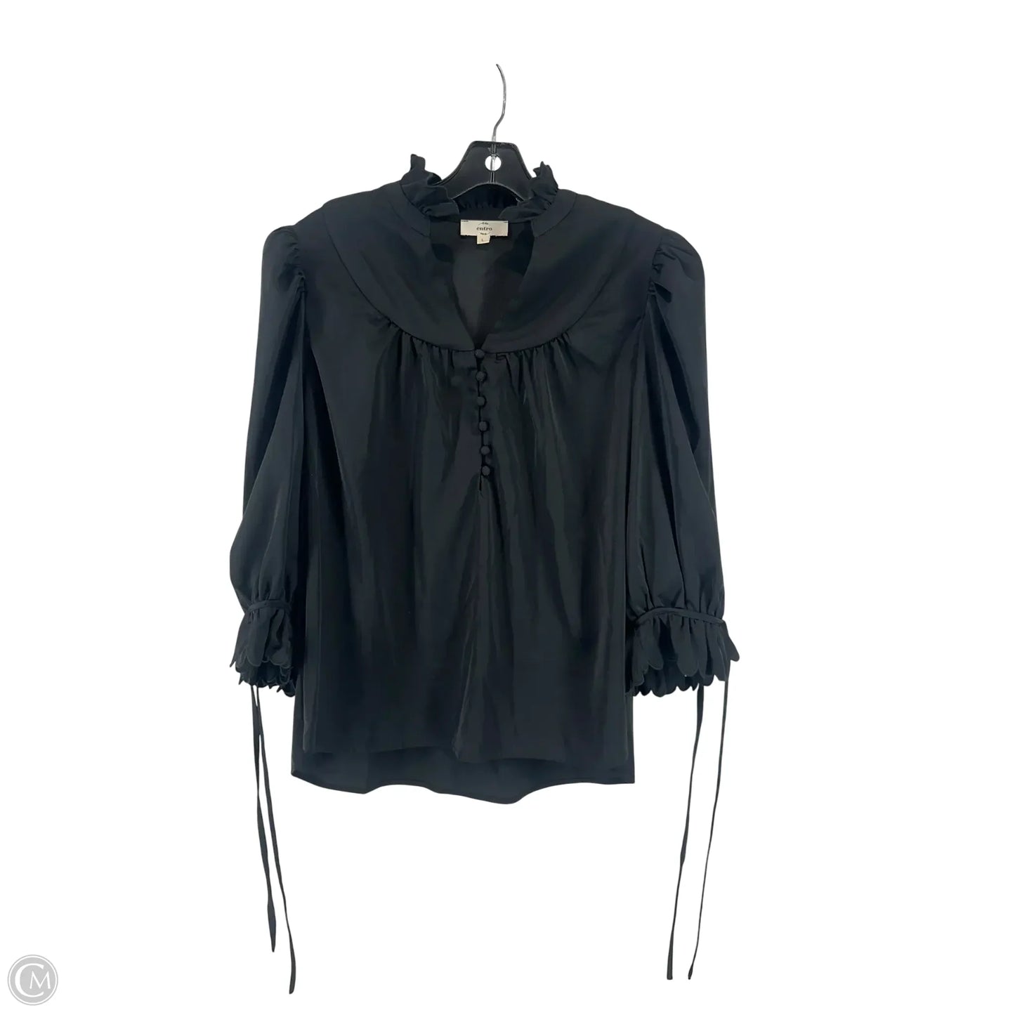 Top Long Sleeve By Entro In Black, Size: L