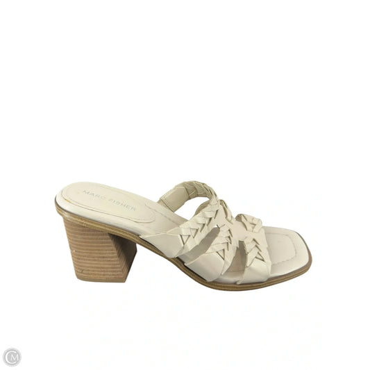 Sandals Heels Block By Marc Fisher In Cream, Size: 10