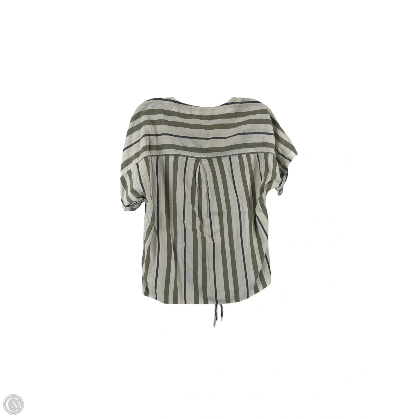 Top Short Sleeve By Time And Tru In Green & Tan, Size: S