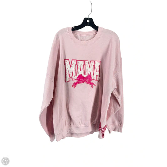 Sweatshirt Crewneck By Clothes Mentor In Pink, Size: 2x