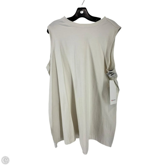 Athletic Tank Top By Lululemon In Cream, Size: Xl