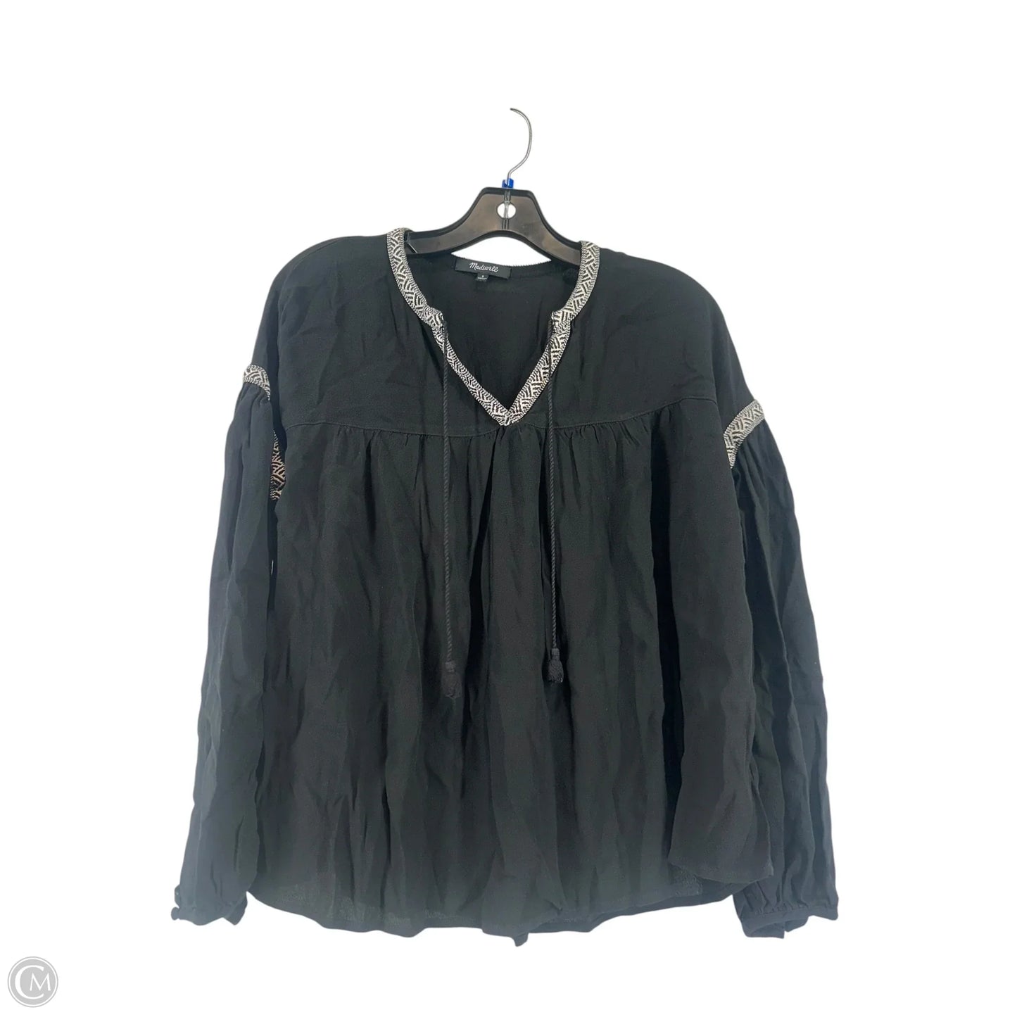Top Long Sleeve By Madewell In Black, Size: S