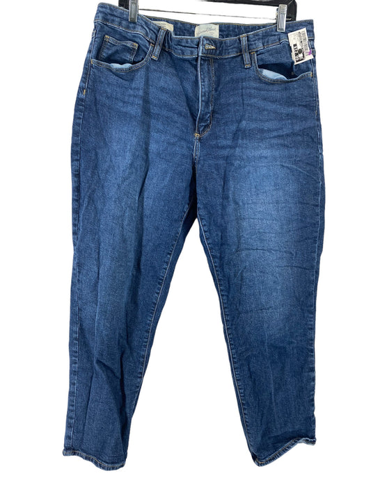 Blue Denim Jeans Straight Universal Thread, Size 16