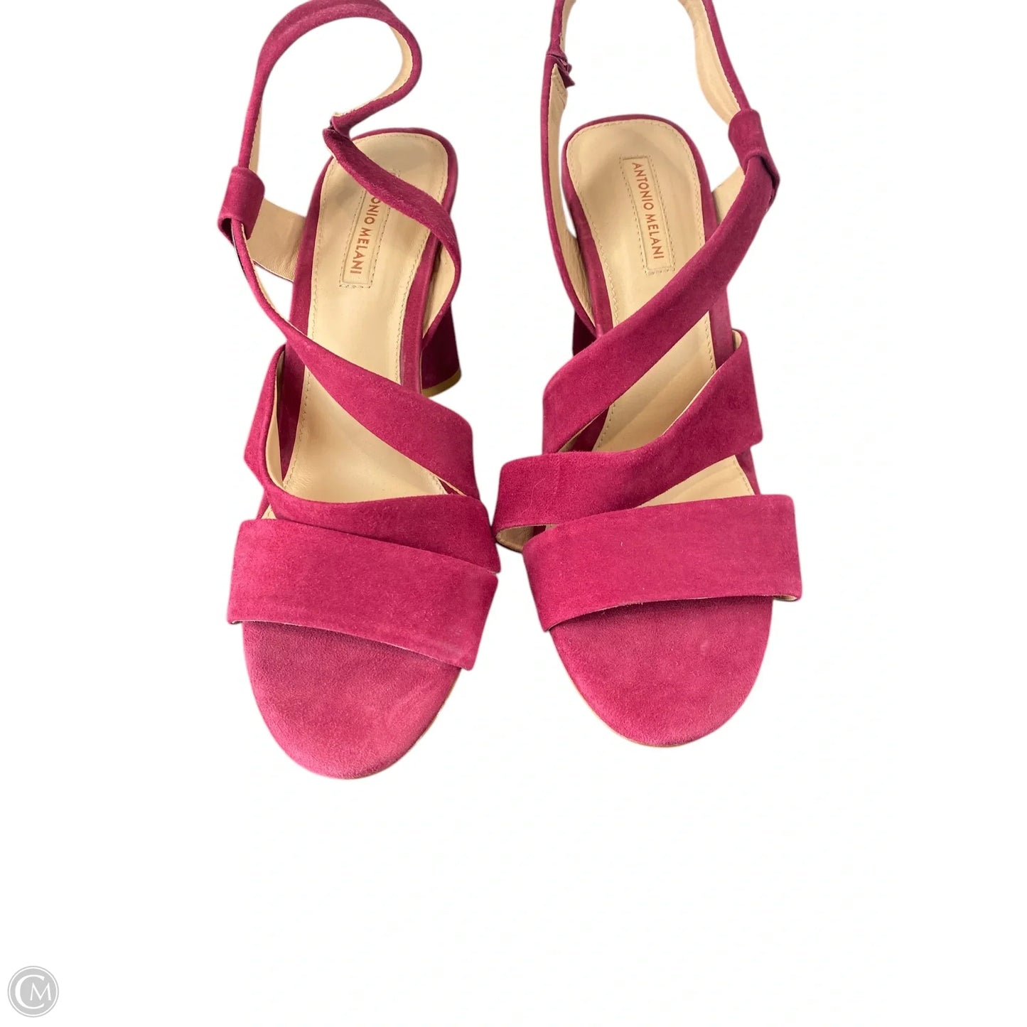Sandals Heels Block By Antonio Melani In Maroon, Size: 9