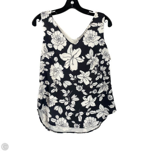 Top Sleeveless By Clothes Mentor In Black & White, Size: S