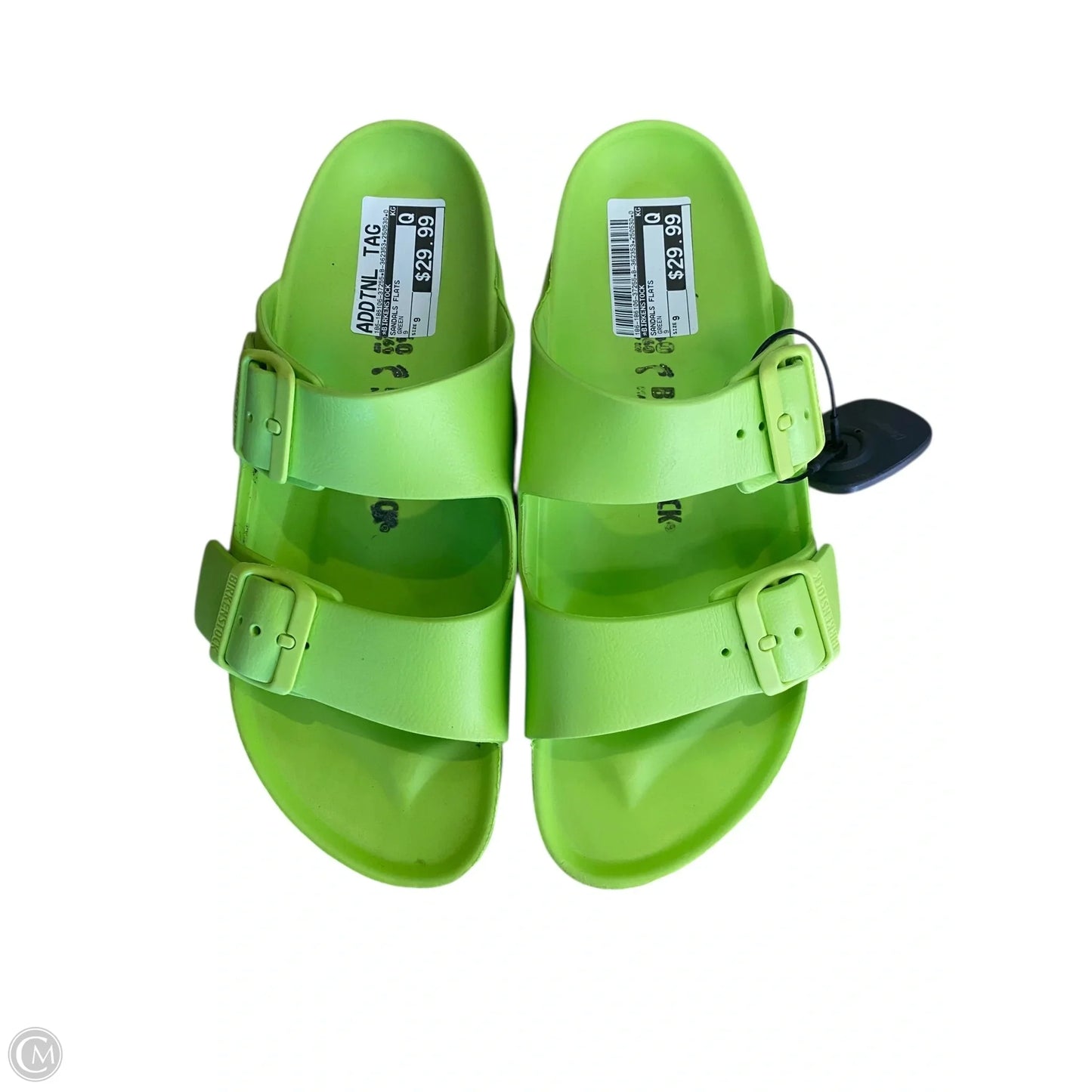 Sandals Flats By Birkenstock In Green, Size: 9