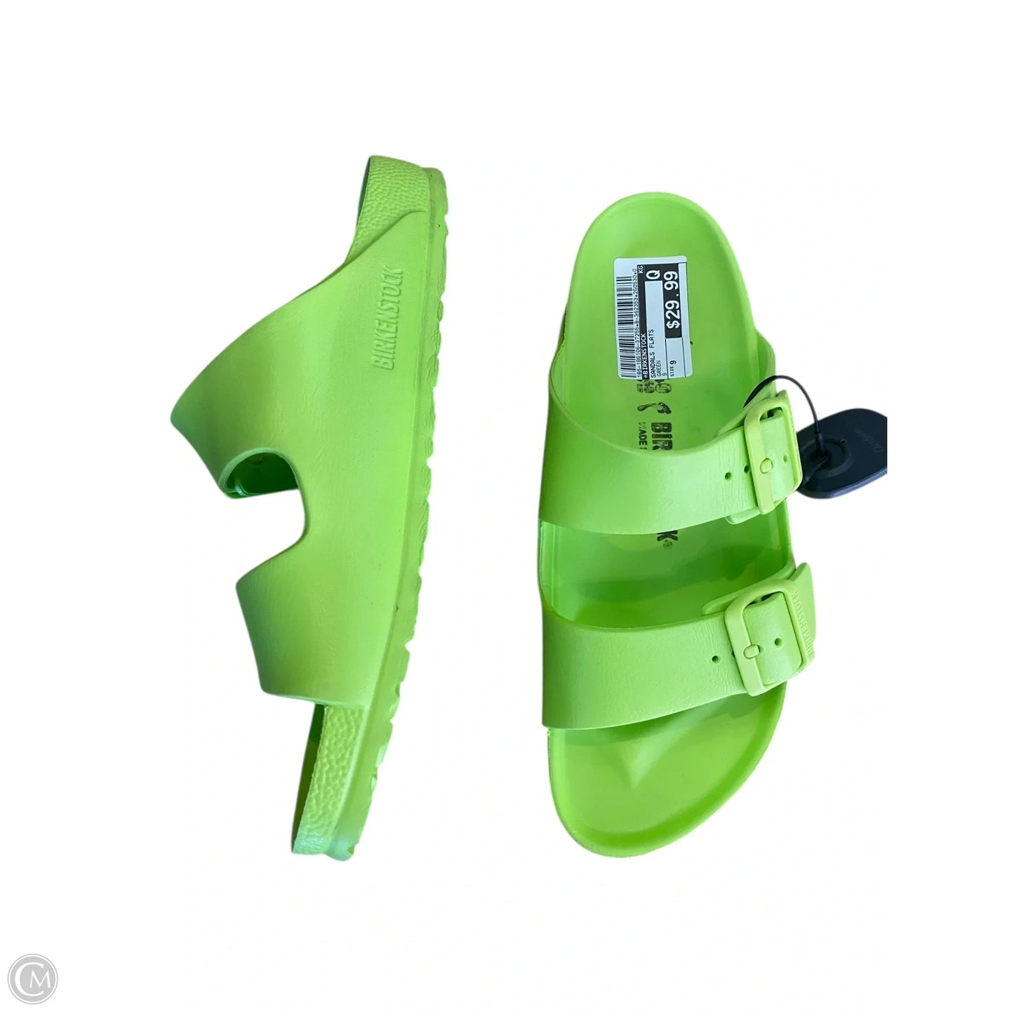 Sandals Flats By Birkenstock In Green, Size: 9
