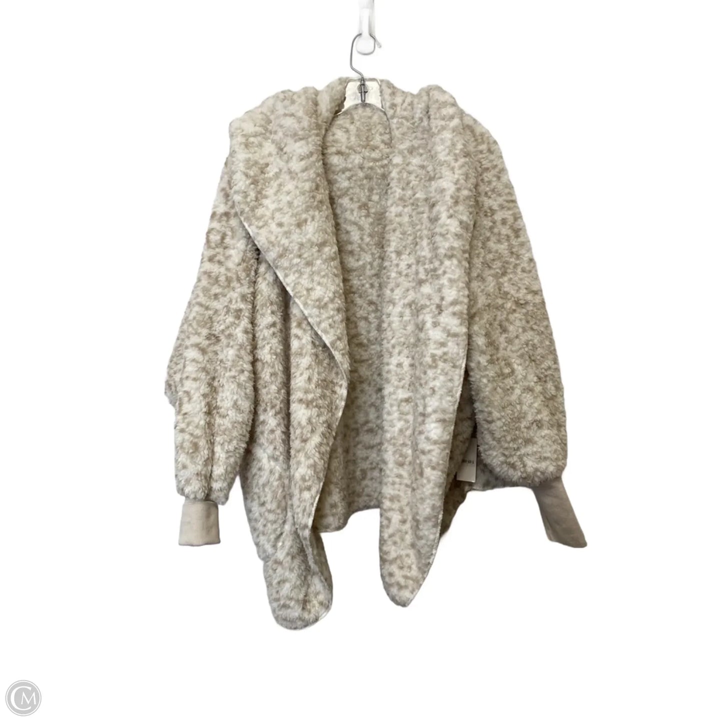 Jacket Faux Fur & Sherpa By Clothes Mentor In Tan & White, Size: Osfm
