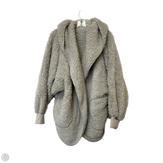 Jacket Faux Fur & Sherpa By Clothes Mentor In Grey, Size: Osfm