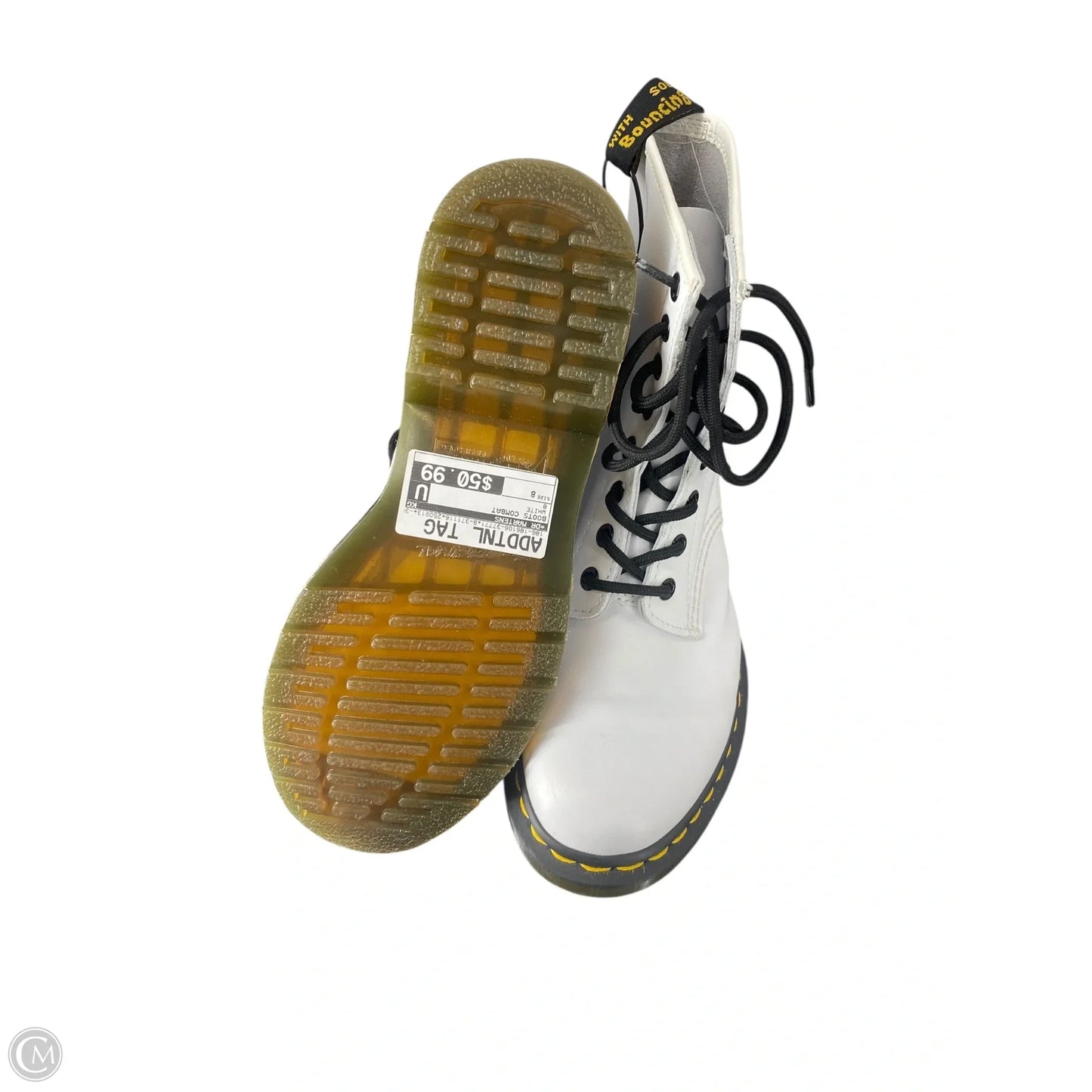 Boots Combat By Dr Martens In White, Size: 8