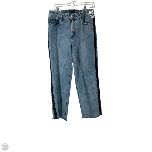Jeans Straight By Express In Blue Denim, Size: 12