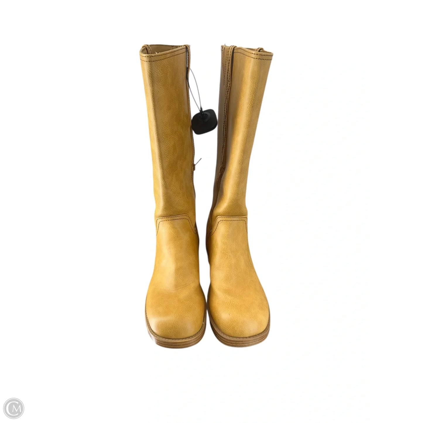 Boots Mid-calf Heels By No Boundaries In Tan, Size: 9