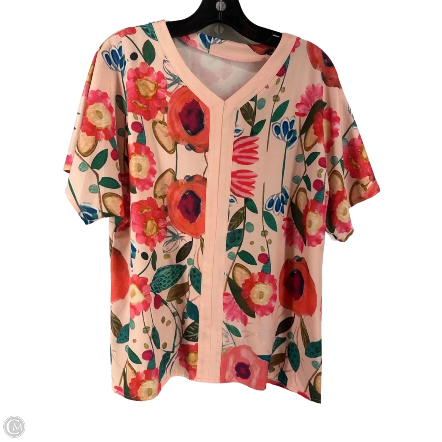 Top Short Sleeve By Clothes Mentor In Floral Print, Size: S