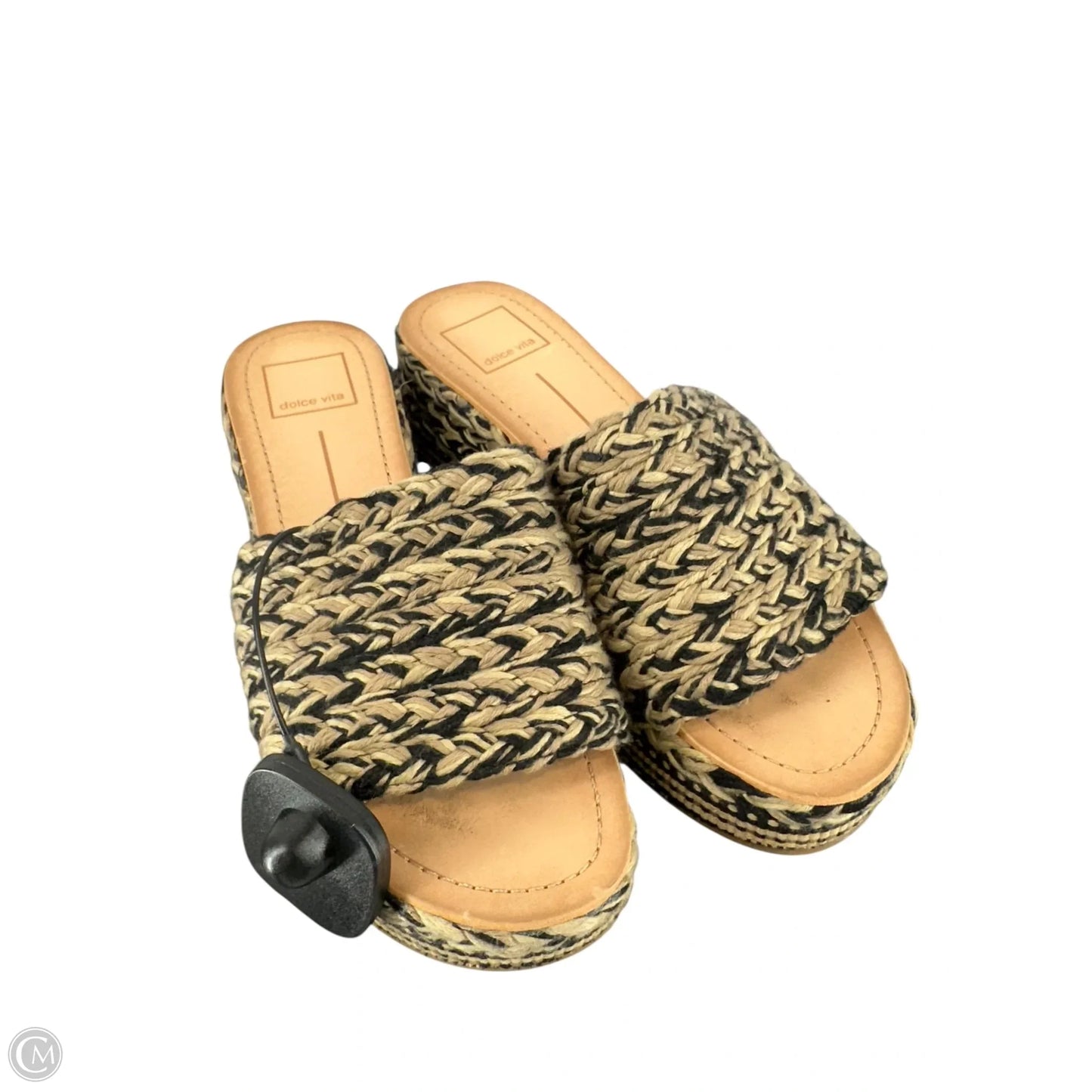 Sandals Heels Platform By Dolce Vita In Black & Tan, Size: 6