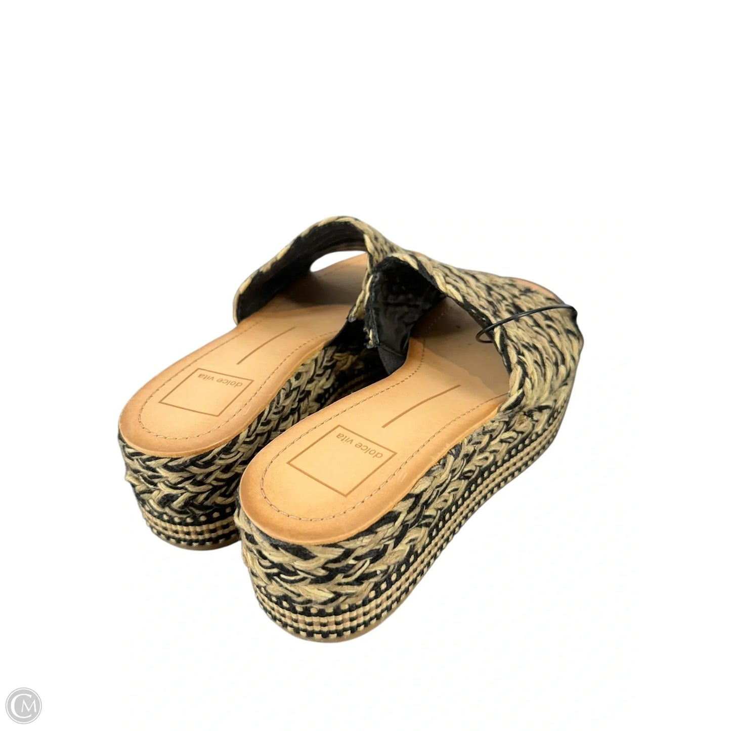 Sandals Heels Platform By Dolce Vita In Black & Tan, Size: 6
