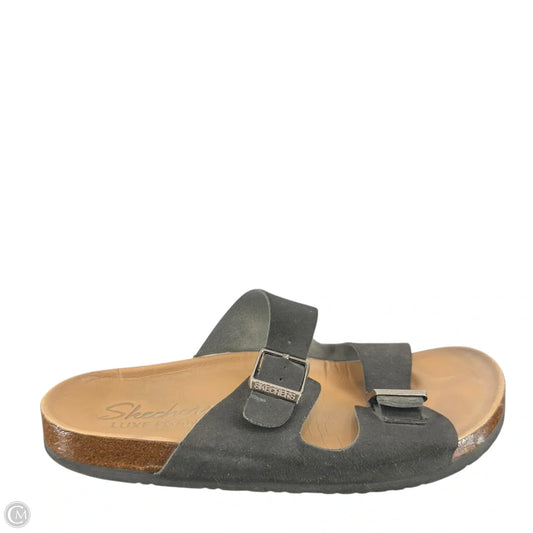 Sandals Flats By Skechers In Black, Size: 9