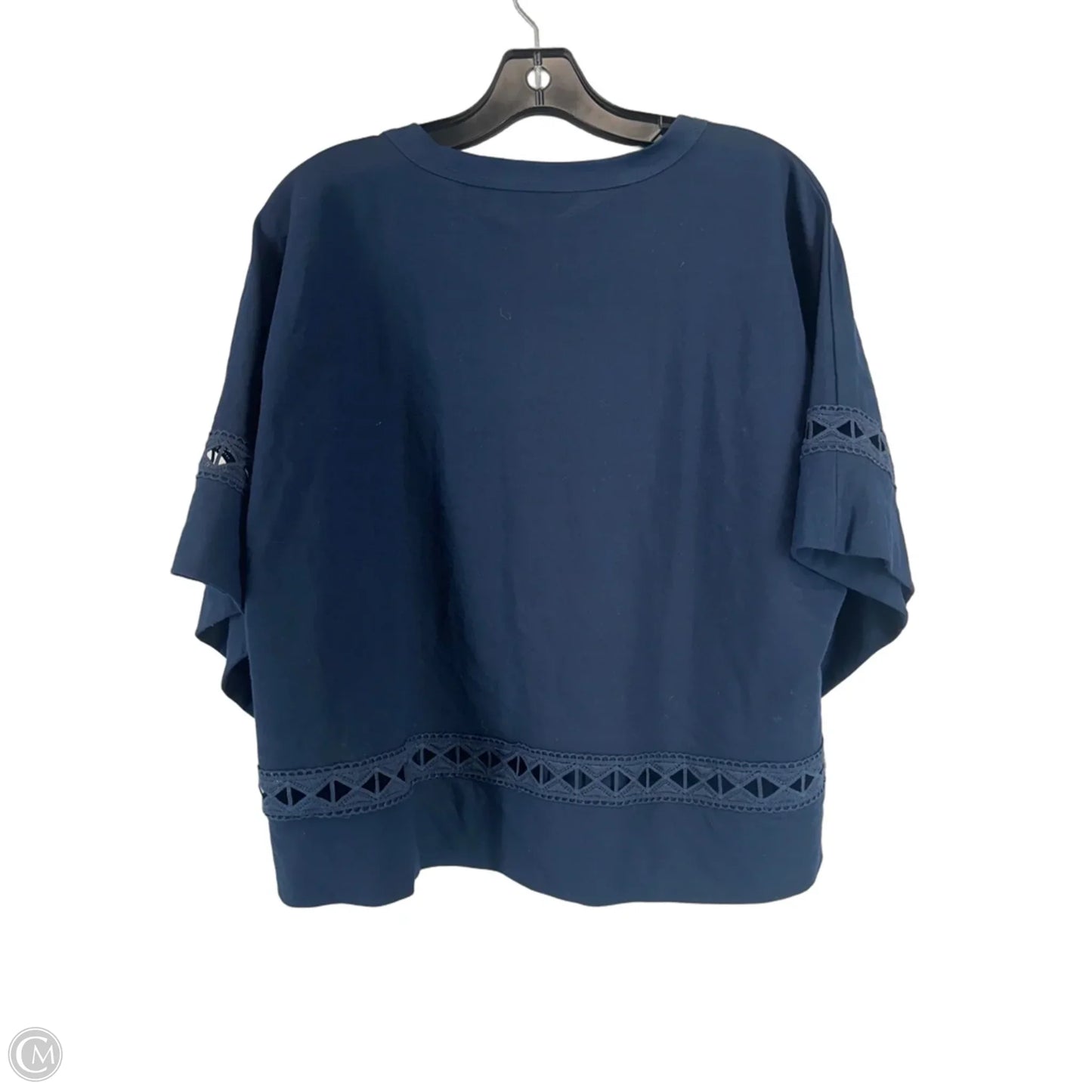 Top Short Sleeve By Club Monaco In Navy, Size: M