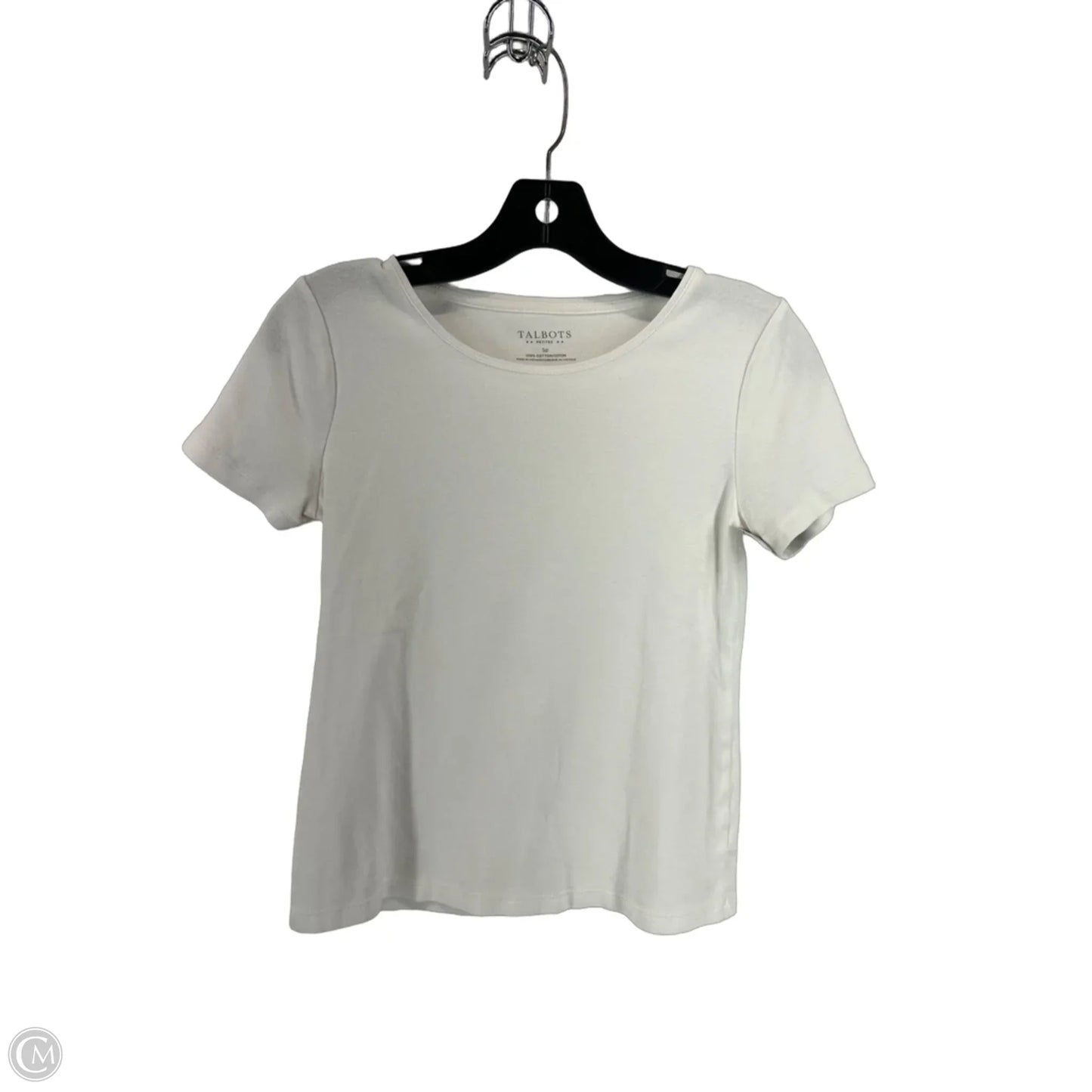 Top Short Sleeve Basic By Talbots In White, Size: Sp