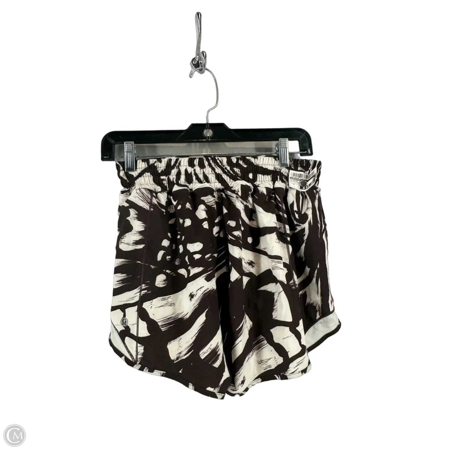 Athletic Shorts By Lululemon In Brown & Cream, Size: 6
