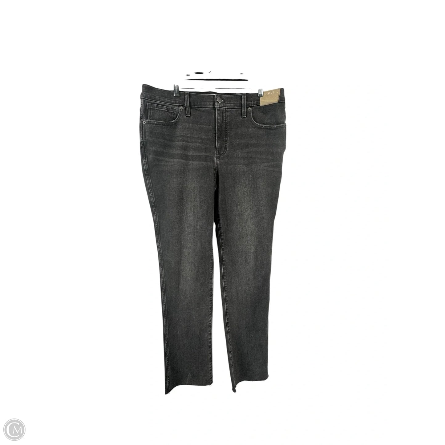 Jeans Straight By Madewell In Black Denim, Size: 10
