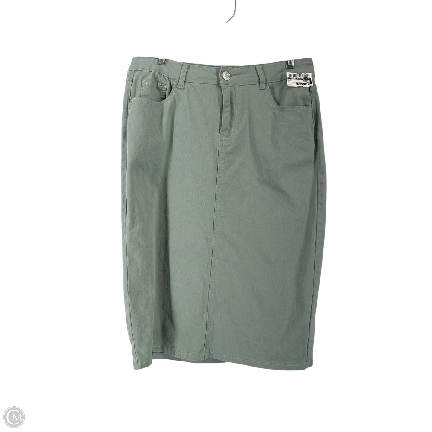 Skirt Midi By Clothes Mentor In Green, Size: L