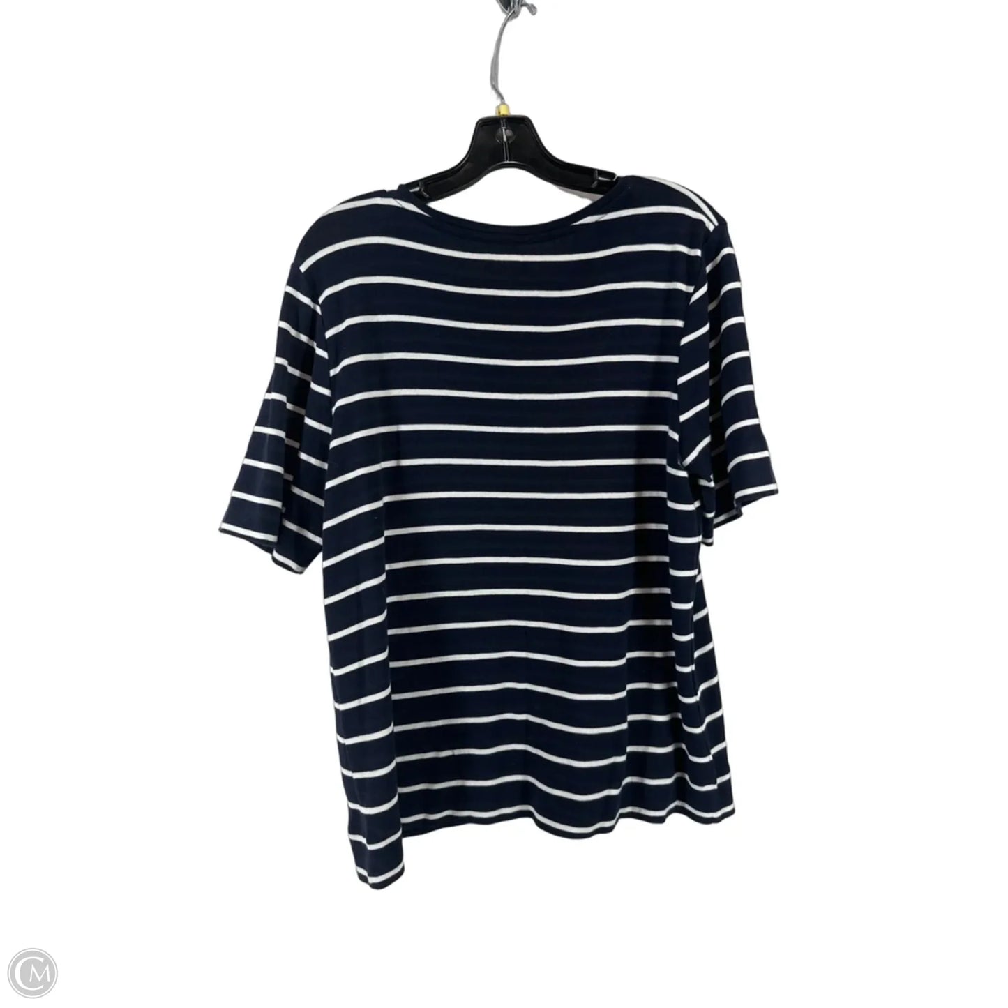 Top Short Sleeve By Chicos In Striped Pattern, Size: 2