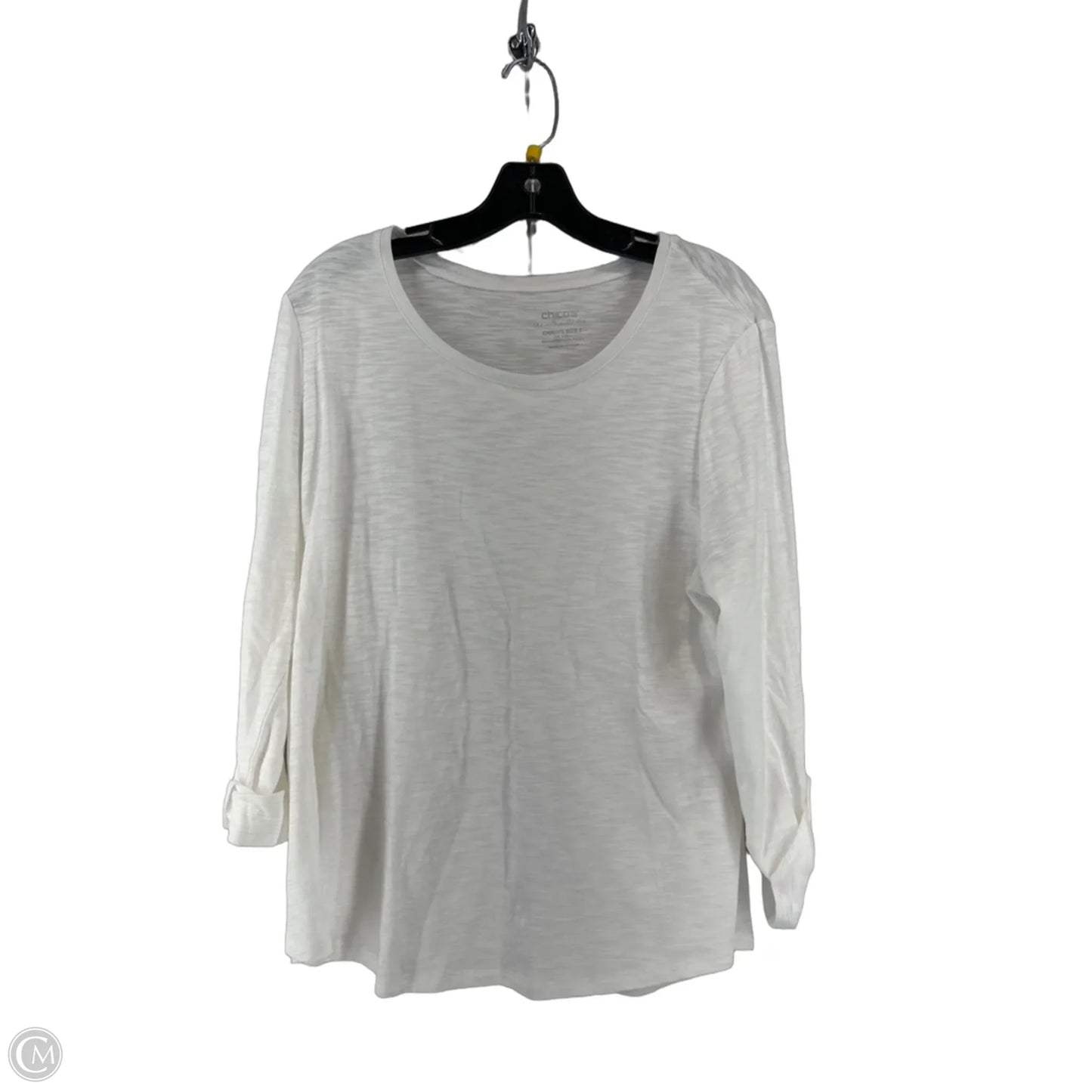 Top Long Sleeve By Chicos In White, Size: 2