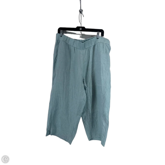 Pants Linen By Pure Jill In Aqua, Size: Xlp