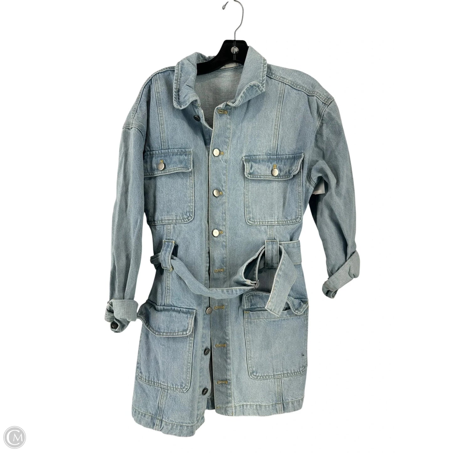 Dress Casual Short By Impressions In Blue Denim, Size: L