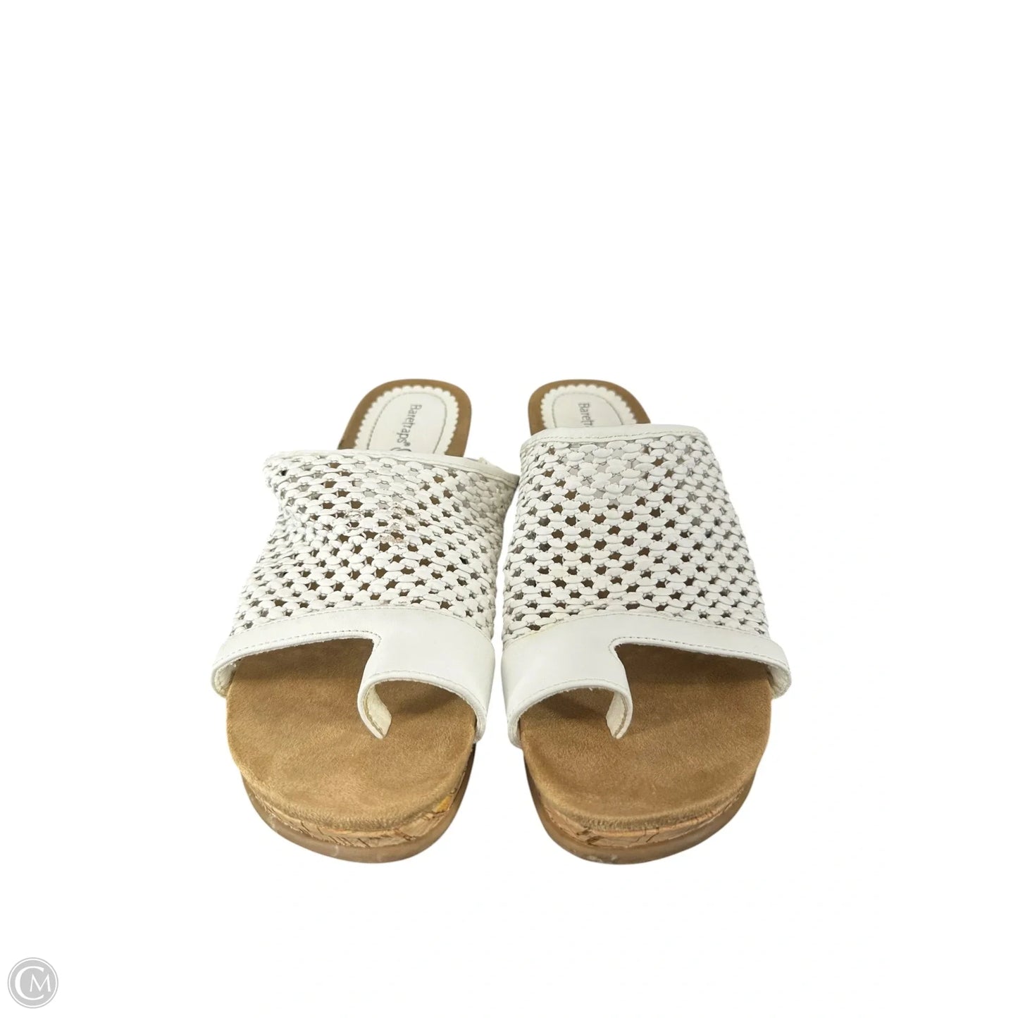 Sandals Heels Wedge By Bare Traps In White, Size: 9.5