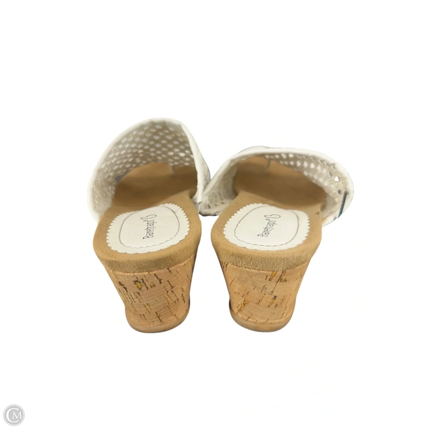 Sandals Heels Wedge By Bare Traps In White, Size: 9.5