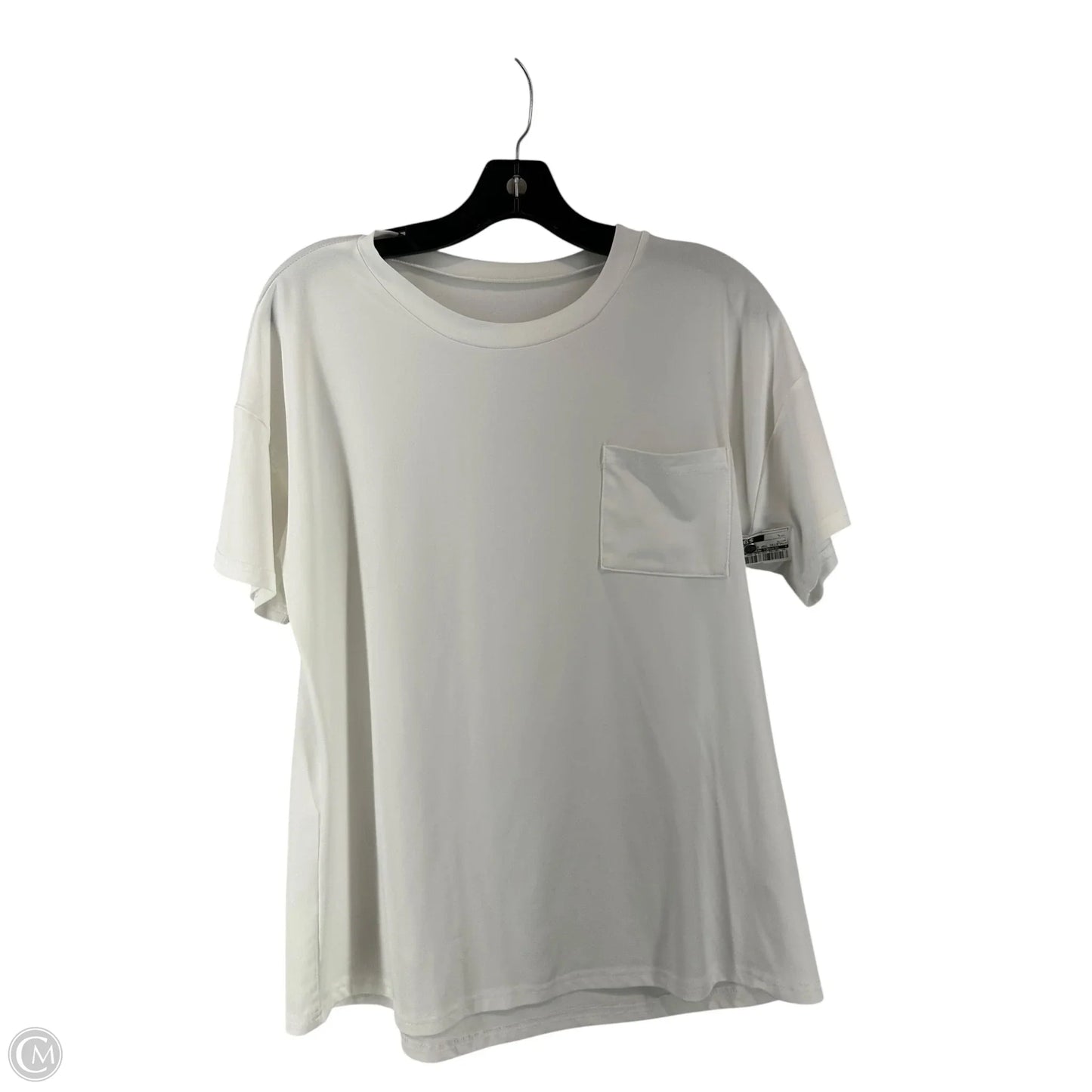 Athletic Top Short Sleeve By Clothes Mentor In White, Size: L