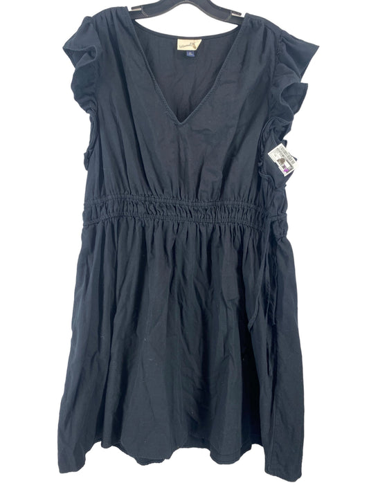 Black Dress Casual Midi Universal Thread, Size Xxl