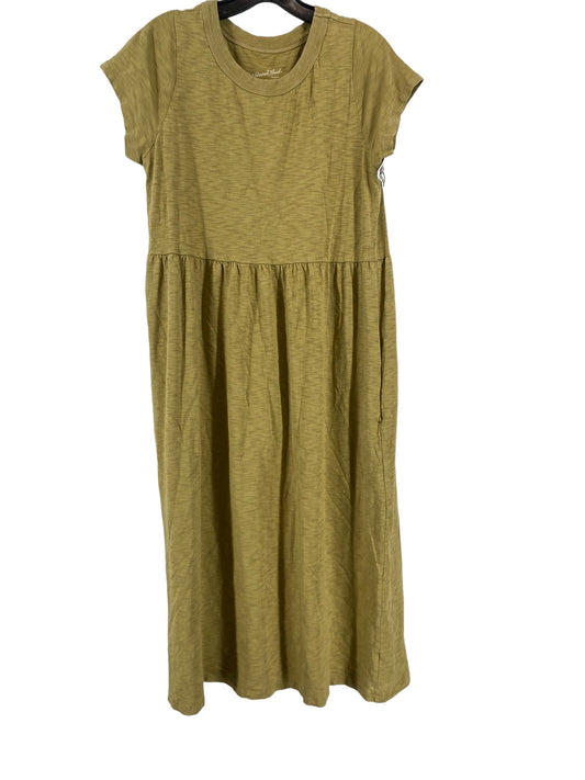 Green Dress Casual Midi Universal Thread, Size M