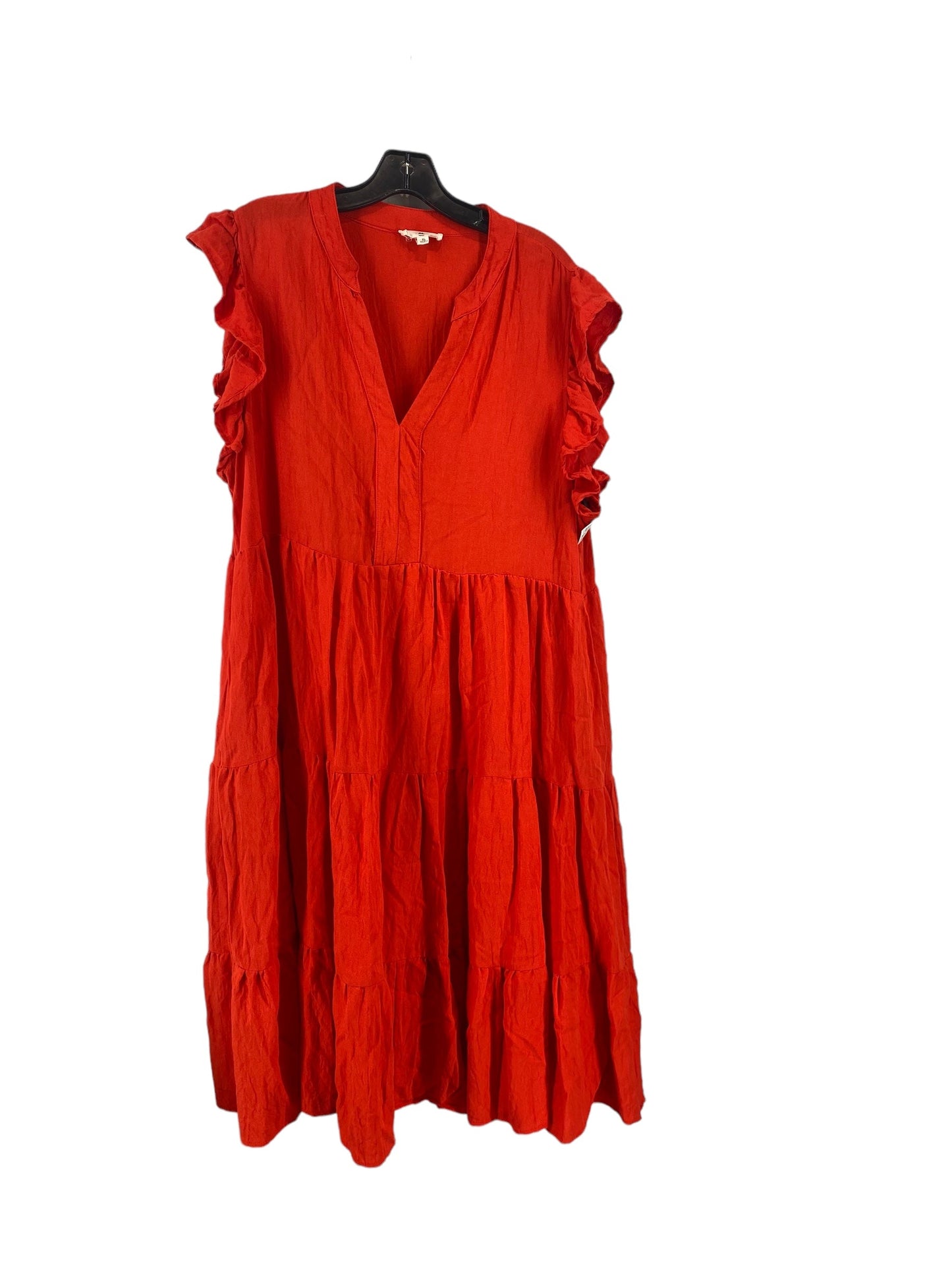 Red Dress Casual Maxi Entro, Size Xl