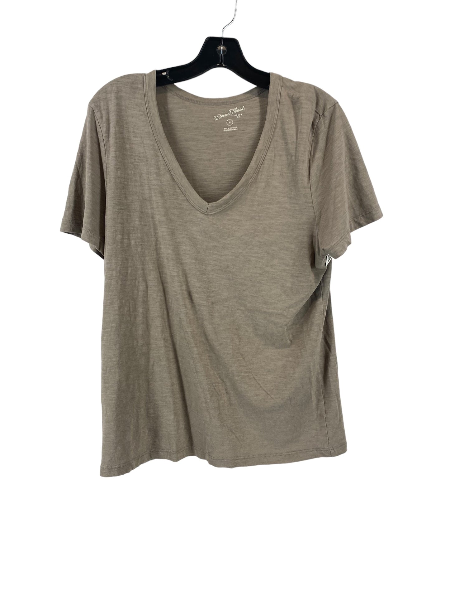 Taupe Top Short Sleeve Basic Universal Thread, Size M