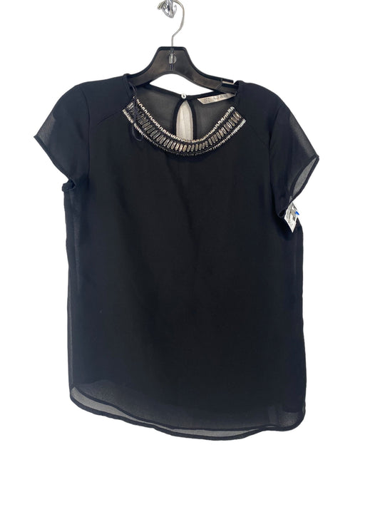Black Top Short Sleeve Zara, Size M