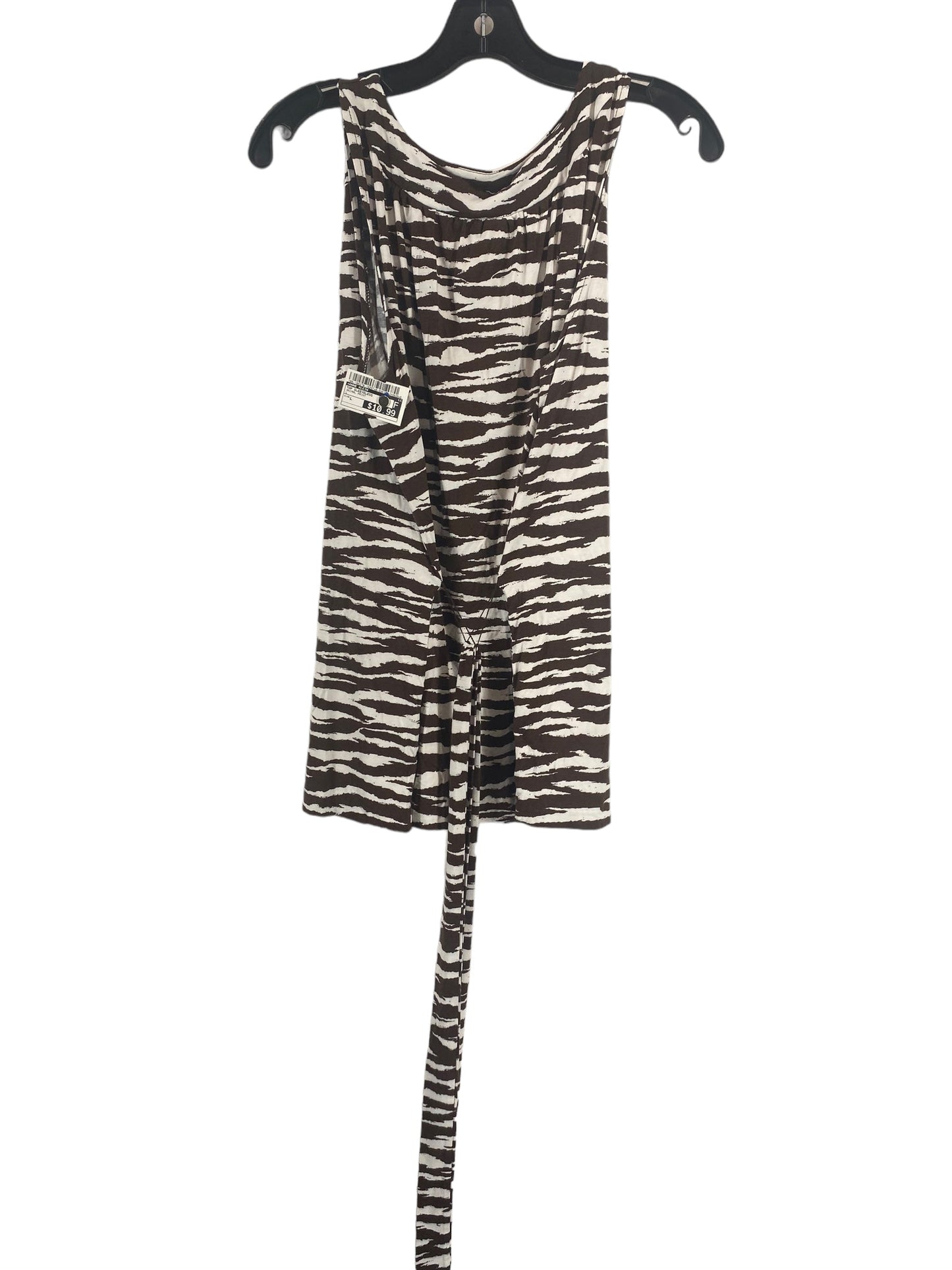 Animal Print Top Sleeveless Anne Klein, Size L