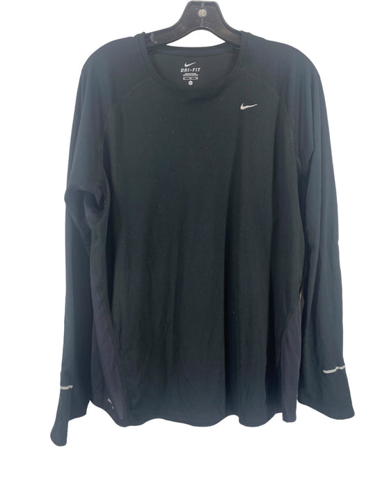 Black Athletic Top Long Sleeve Crewneck Nike, Size Xl