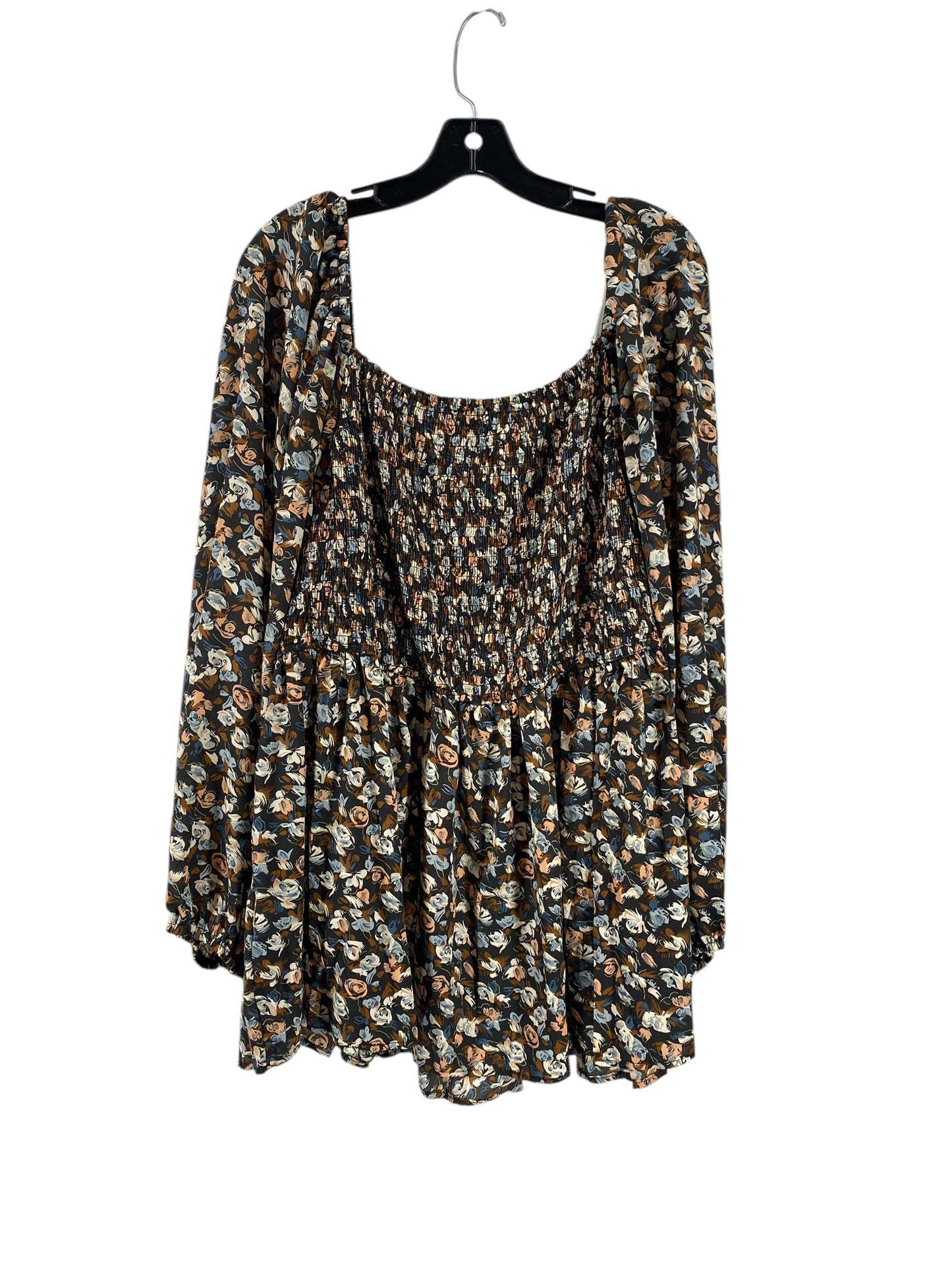 Top 3/4 Sleeve By Hayden La In Floral Print, Size: 2x