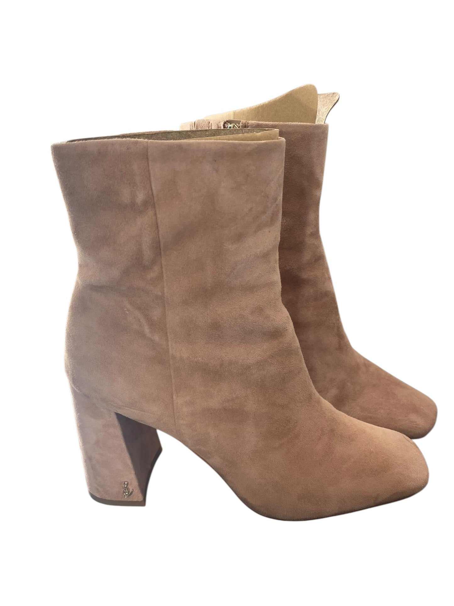 Boots Ankle Heels By Sam Edelman In Tan, Size: 8.5