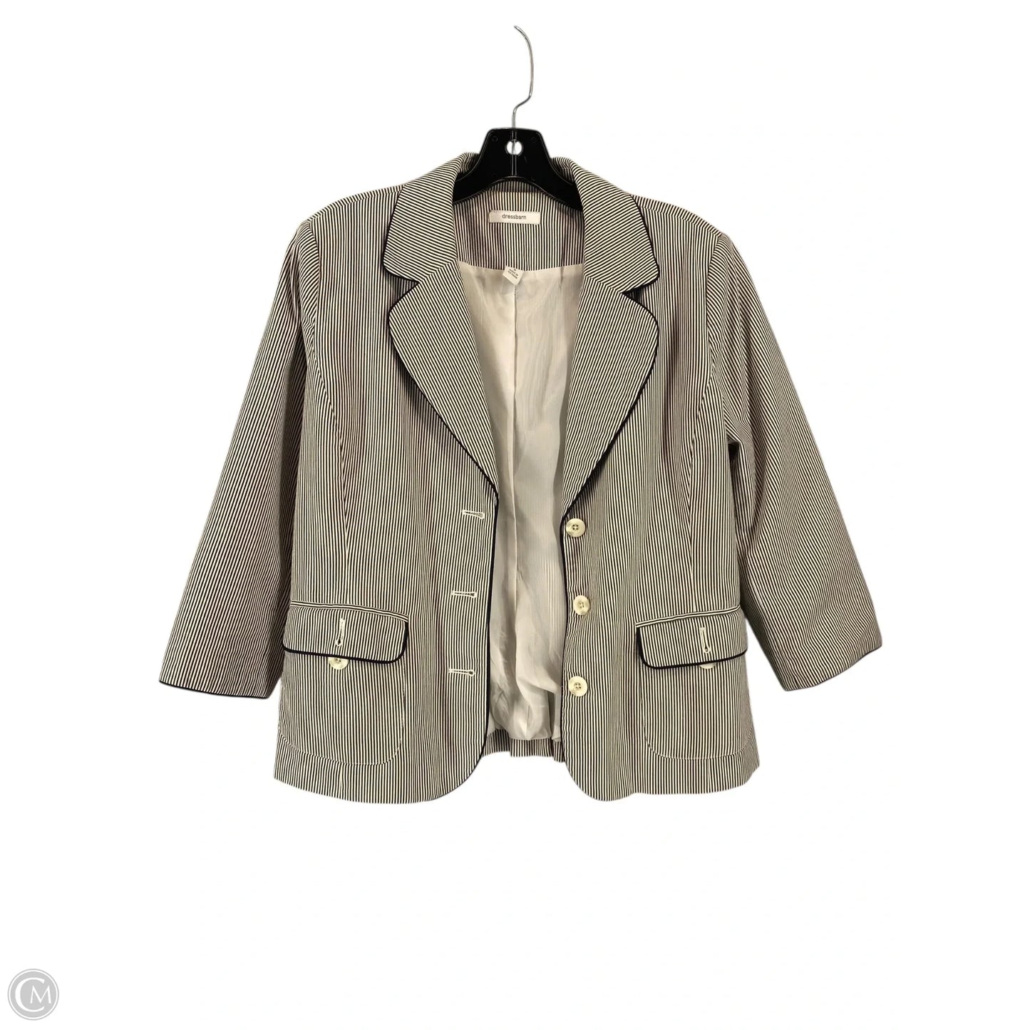 Blazer By Dressbarn In Striped Pattern, Size: S