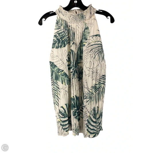 Top Sleeveless By Limited In Tropical Print, Size: L