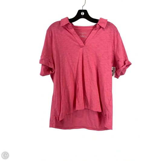 Top Short Sleeve By Talbots In Pink, Size: Xlp